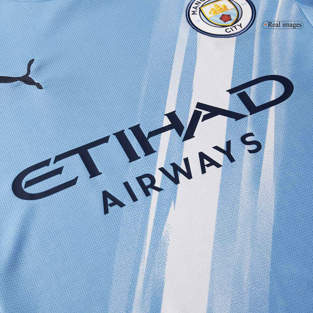Equipación de fútbol del Manchester City (camiseta + pantalón corto) temporada 2025/26, azul