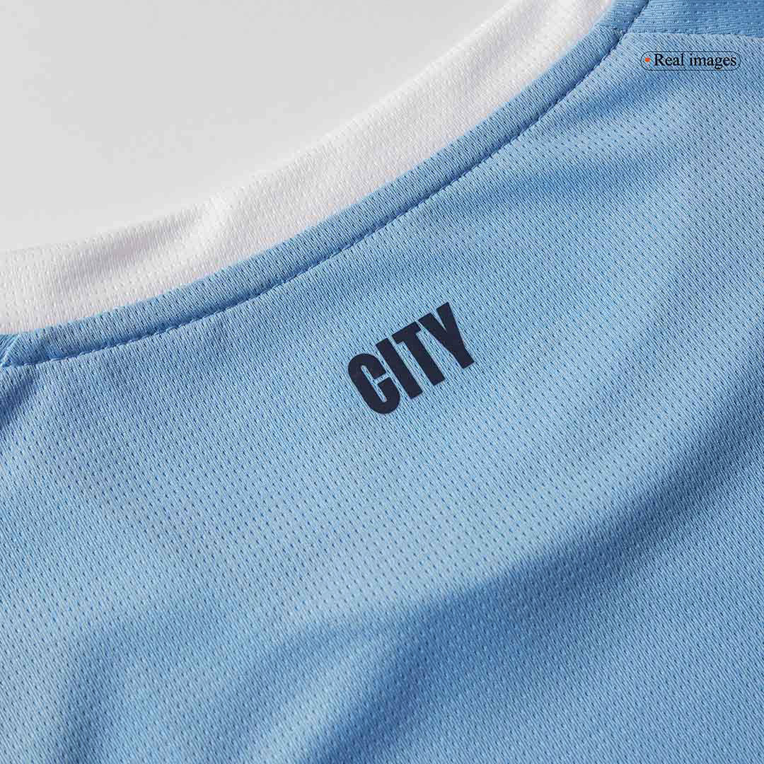 Equipación de fútbol del Manchester City (camiseta + pantalón corto) temporada 2025/26, azul