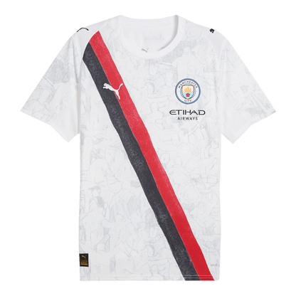 Camiseta de fútbol infantil del Manchester City 2025/26 blanca - Mundial de Clubes