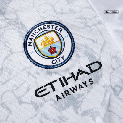 Camiseta de fútbol infantil del Manchester City 2025/26 blanca - Mundial de Clubes