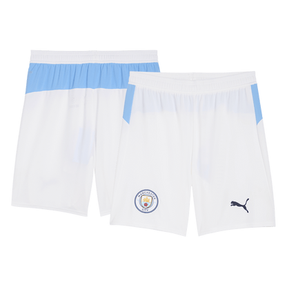 Pantalón corto de fútbol del Manchester City, temporada 25/26, blanco
