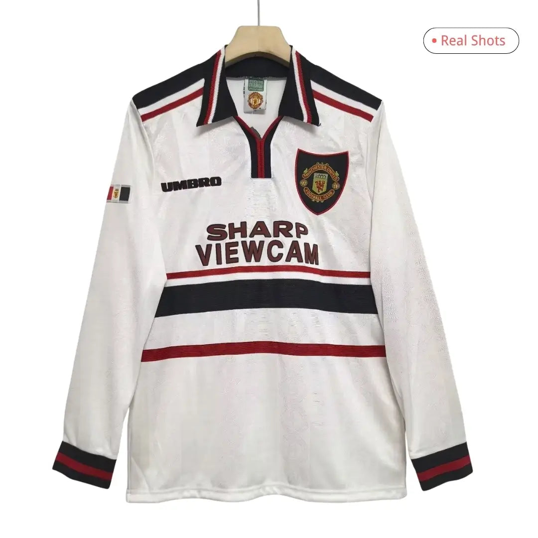 Manchester United 1998/99 Away Long Sleeve Retro Soccer Jersey