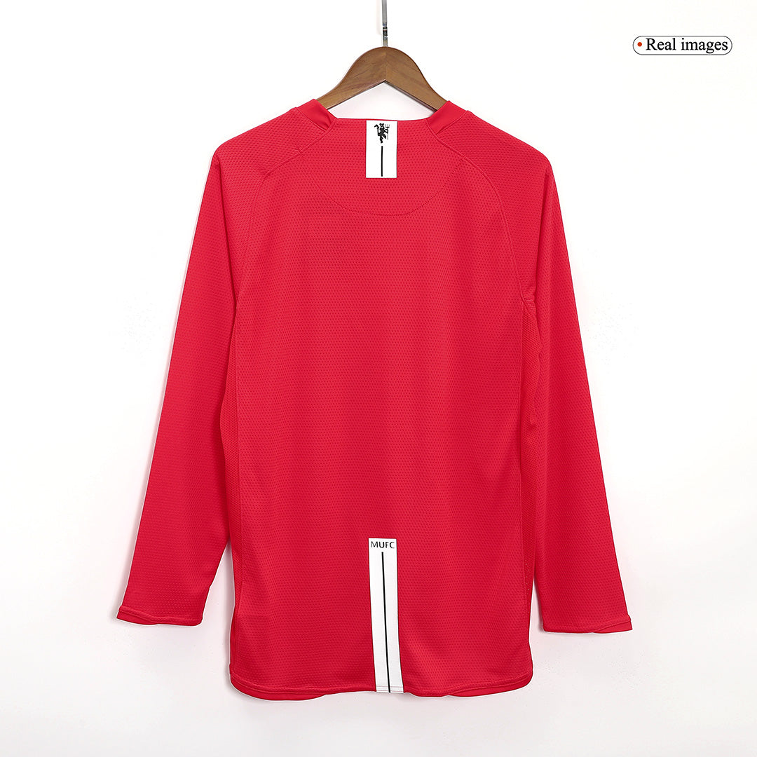 Maillot de football rétro domicile manches longues Manchester United 2007/08