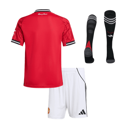 Manchester United Kid's Home Full Kit 2025/26 - Jersey+Shorts+Socks