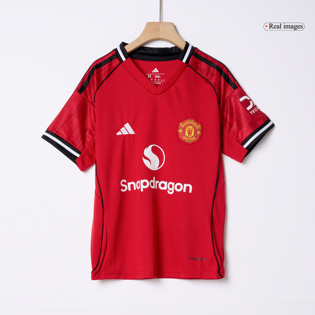 Manchester United Kid's Home Kit 2025/26 - Jersey+Shorts