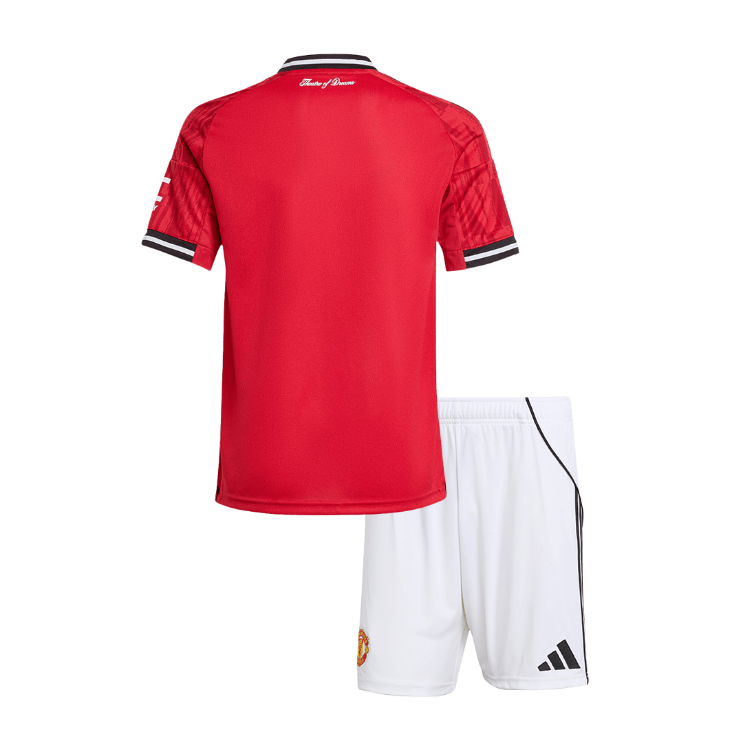 Manchester United Kid's Home Kit 2025/26 - Jersey+Shorts