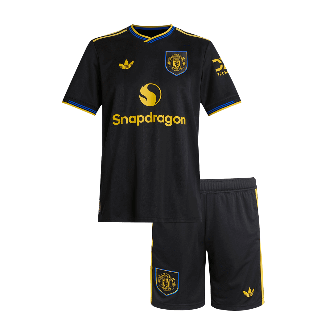 Manchester United Third Away Kid's Soccer Kit 2025/26