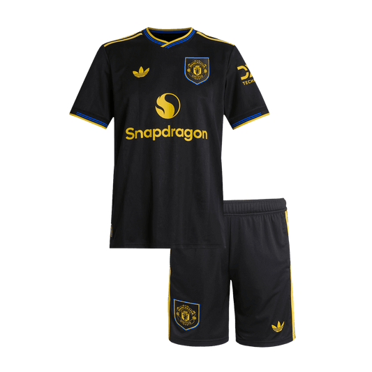 Manchester United Third Away Kid's Soccer Kit 2025/26