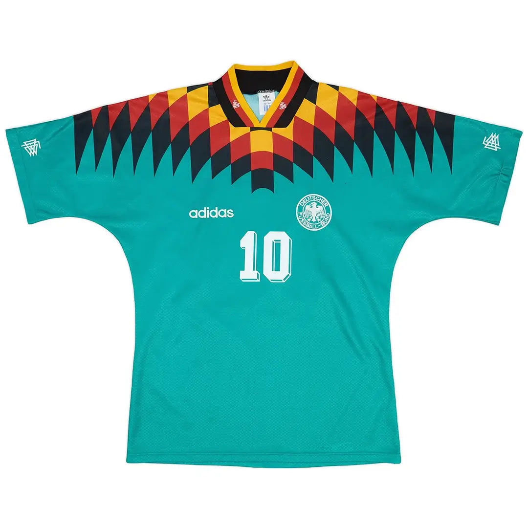 Maillot de football rétro extérieur de l'Allemagne, Matthäus n°10, Coupe du monde 1994