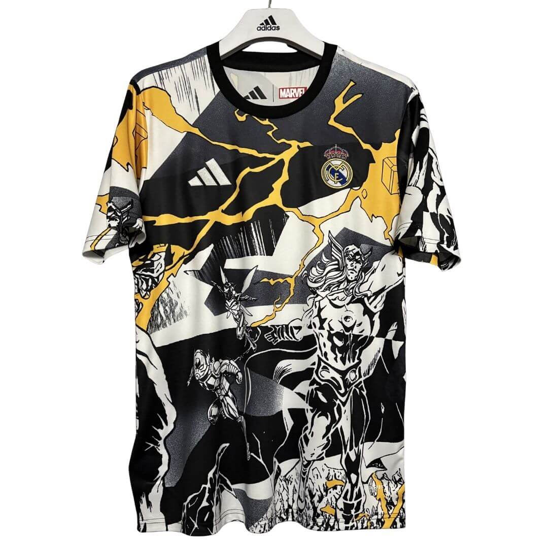 Real Madrid Marvel Warm Up Shirt 2025/26 White/Black