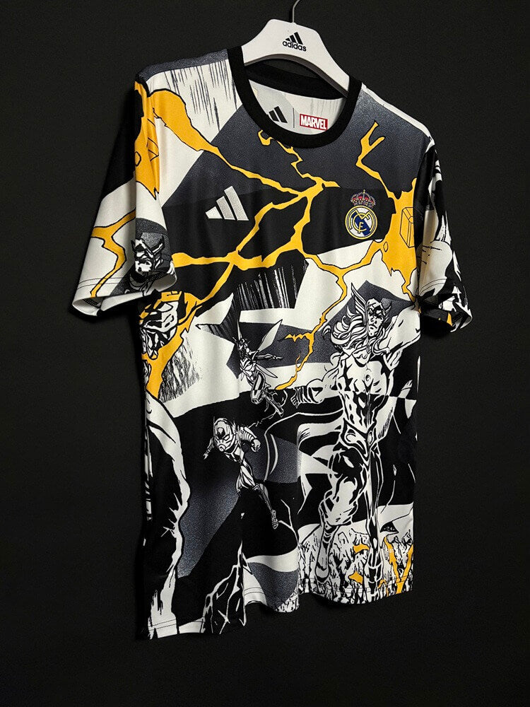 Real Madrid Marvel Warm Up Shirt 2025/26 White/Black