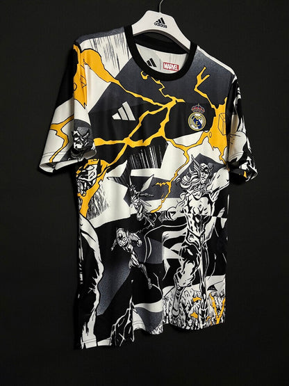 Real Madrid Marvel Warm Up Shirt 2025/26 White/Black