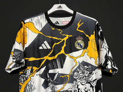 Real Madrid Marvel Warm Up Shirt 2025/26 White/Black