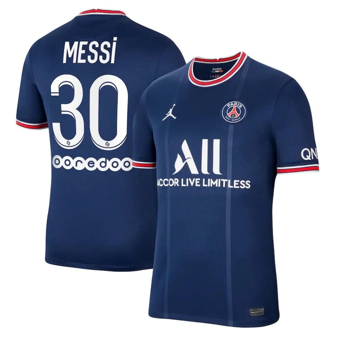 Messi #30 PSG 2021/22 Home Retro Soccer Jersey
