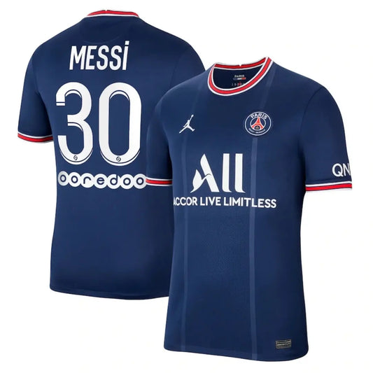 Messi #30 PSG 2021/22 Home Retro Soccer Jersey