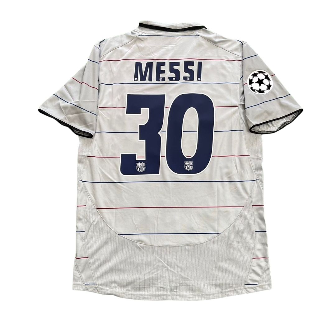 Maillot de football rétro extérieur Messi n°30 Barcelone 2003/04