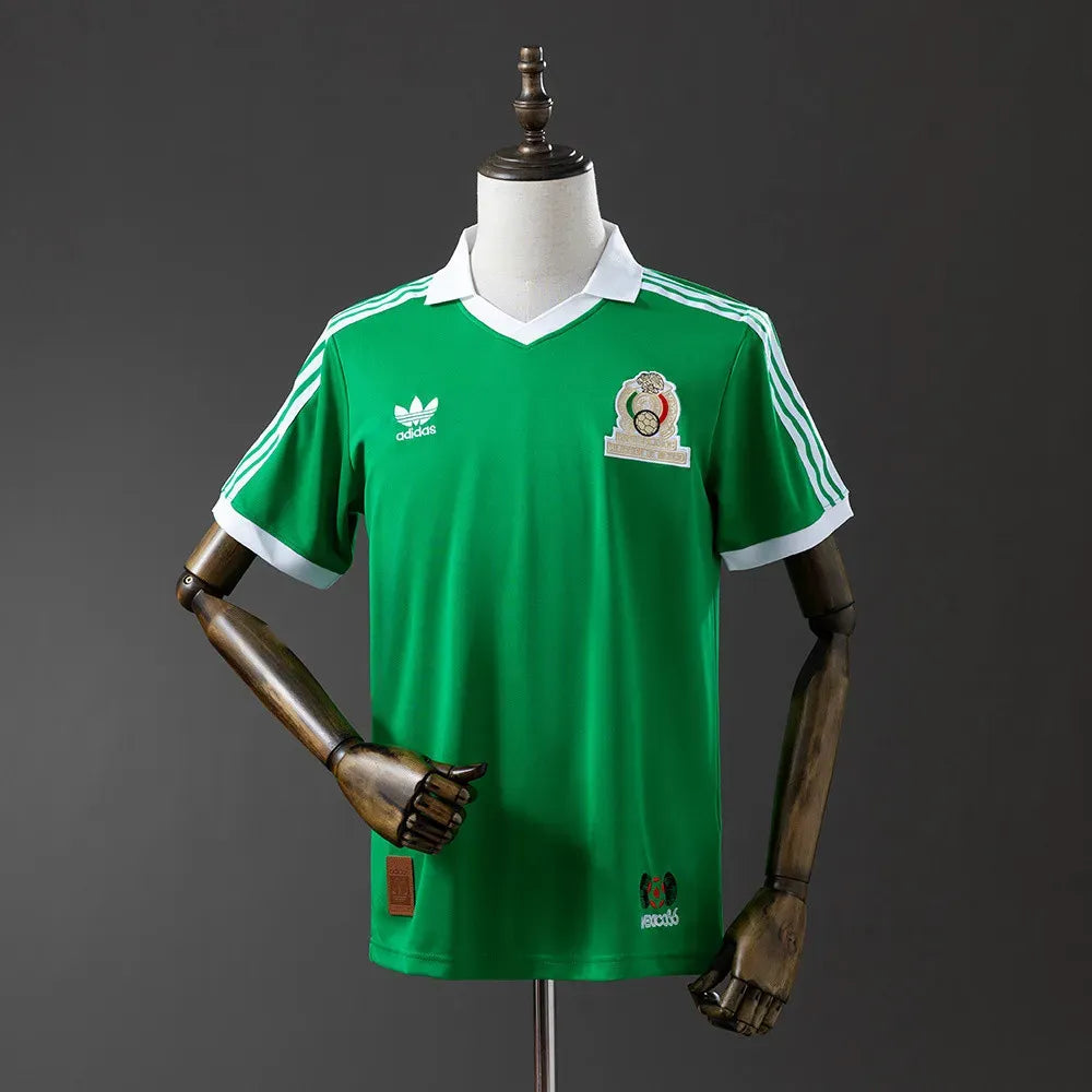 Maillot de football rétro domicile Mexique 1986