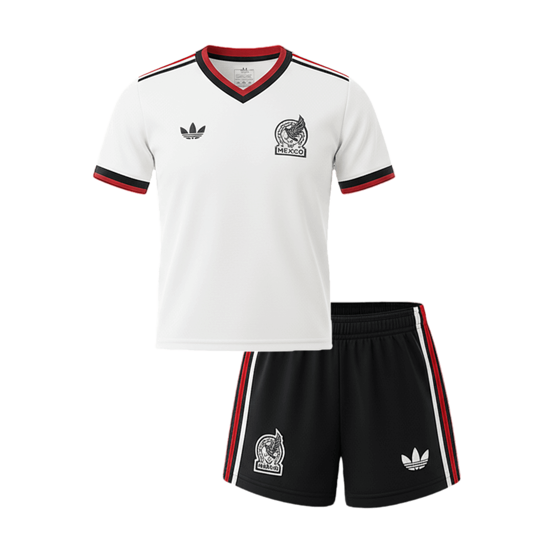 Equipación infantil de visitante de México (camiseta + pantalón corto) 2025/26