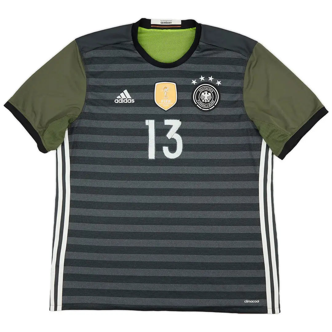 Maillot de football rétro extérieur de l'Allemagne, numéro 13, Müller, 2016
