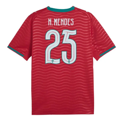 N. MENDES #25 Portugal Home Soccer Jersey 2026 World Cup