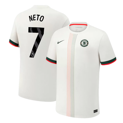 NETO #7 Chelsea Away Soccer Jersey 2025/26 White