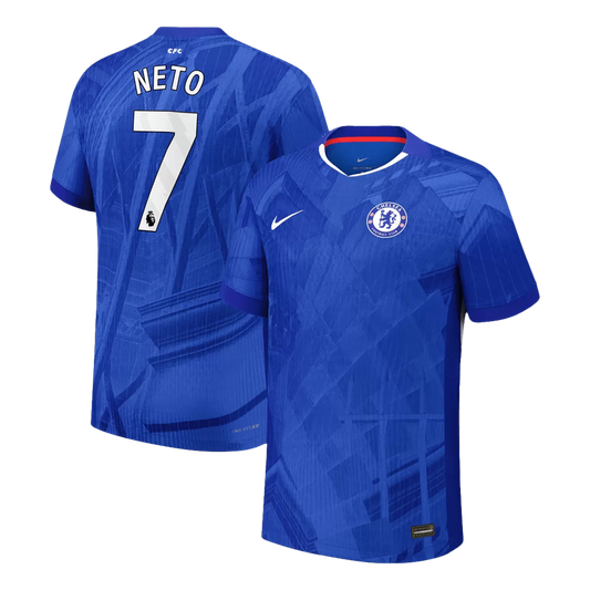 NETO #7 Chelsea Home Player Version Soccer Jersey 2025/26