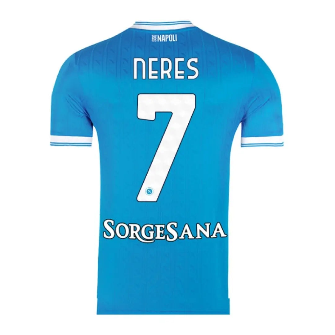 Neres #7 Napoli Home Soccer Jersey 2025/26