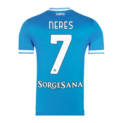 Neres #7 Napoli Home Soccer Jersey 2025/26