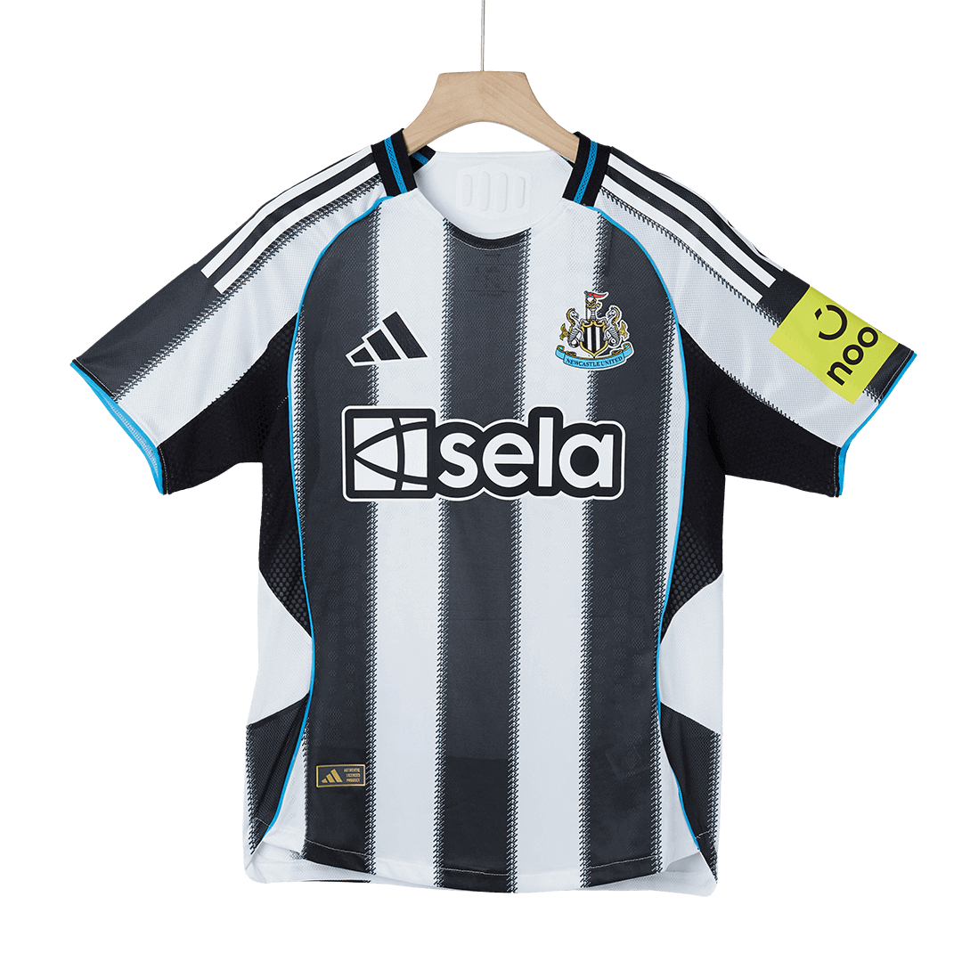 Maillot domicile de Newcastle United, version joueur, 2025/26, noir et blanc