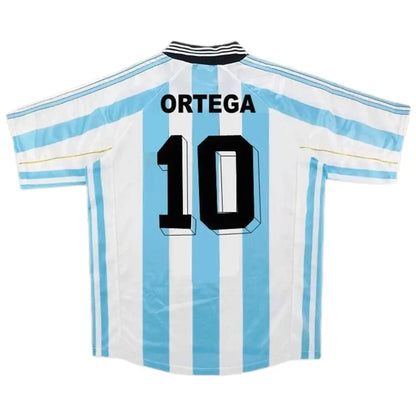 ORTEGA #10 Argentina 1998 Home Retro Football Jersey