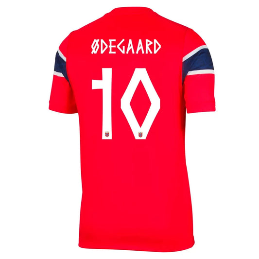 Maillot de foot domicile Norvège #10 Ødegaard Coupe du Monde 2026