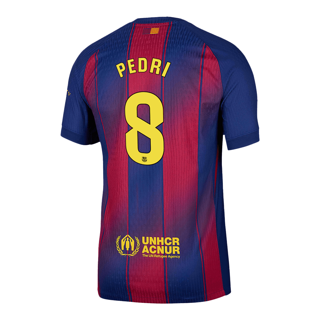 Camiseta de fútbol PEDRI #8 del Barcelona, ​​versión jugador local, temporada 2025/26