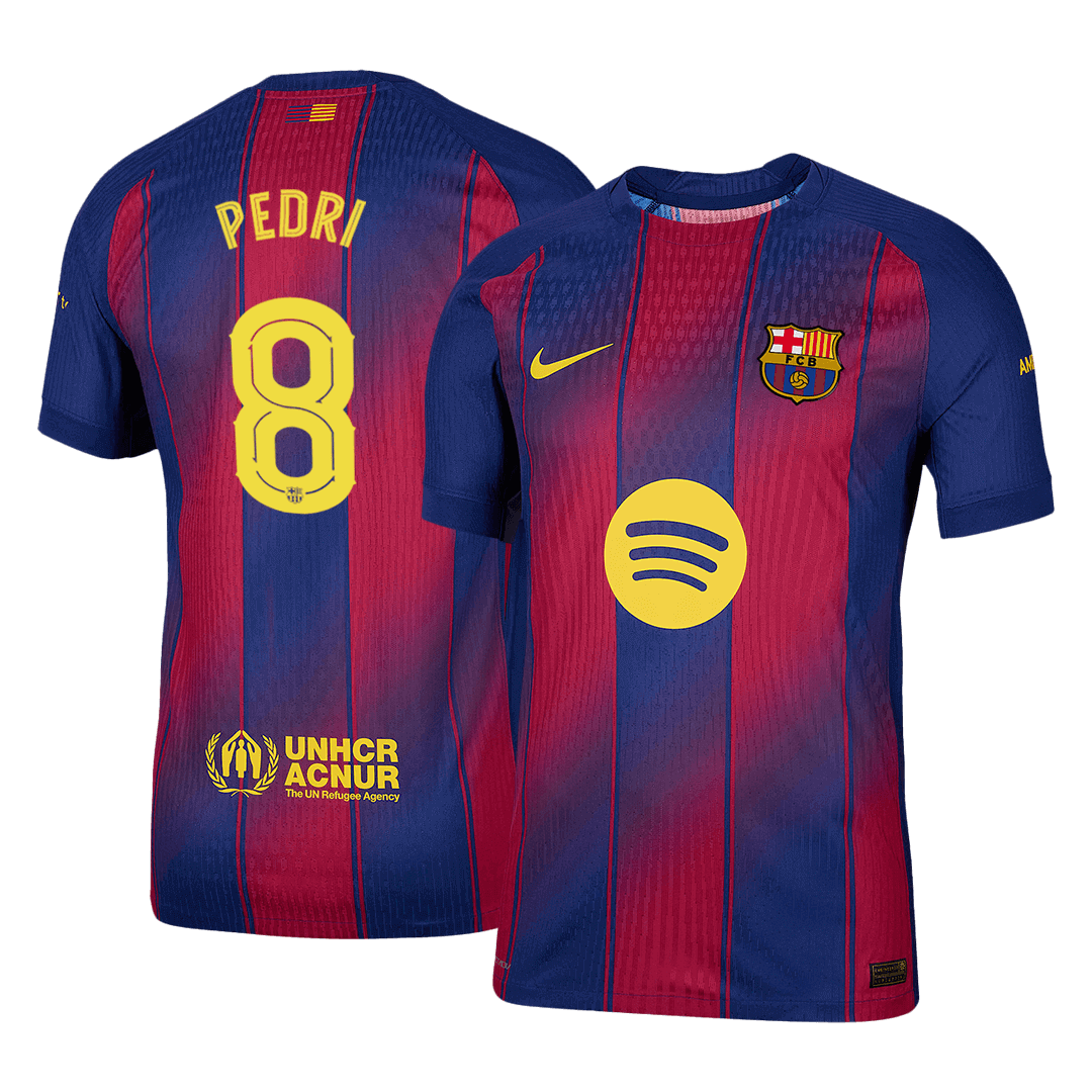 Camiseta de fútbol PEDRI #8 del FC Barcelona, ​​versión jugador local, temporada 2025/26 - Champions League