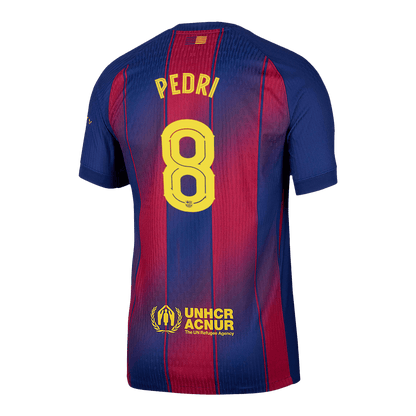 Camiseta de fútbol PEDRI #8 del FC Barcelona, ​​versión jugador local, temporada 2025/26 - Champions League