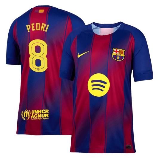 PEDRI #8 Barcelona Home Soccer Jersey 2025/26 - UCL