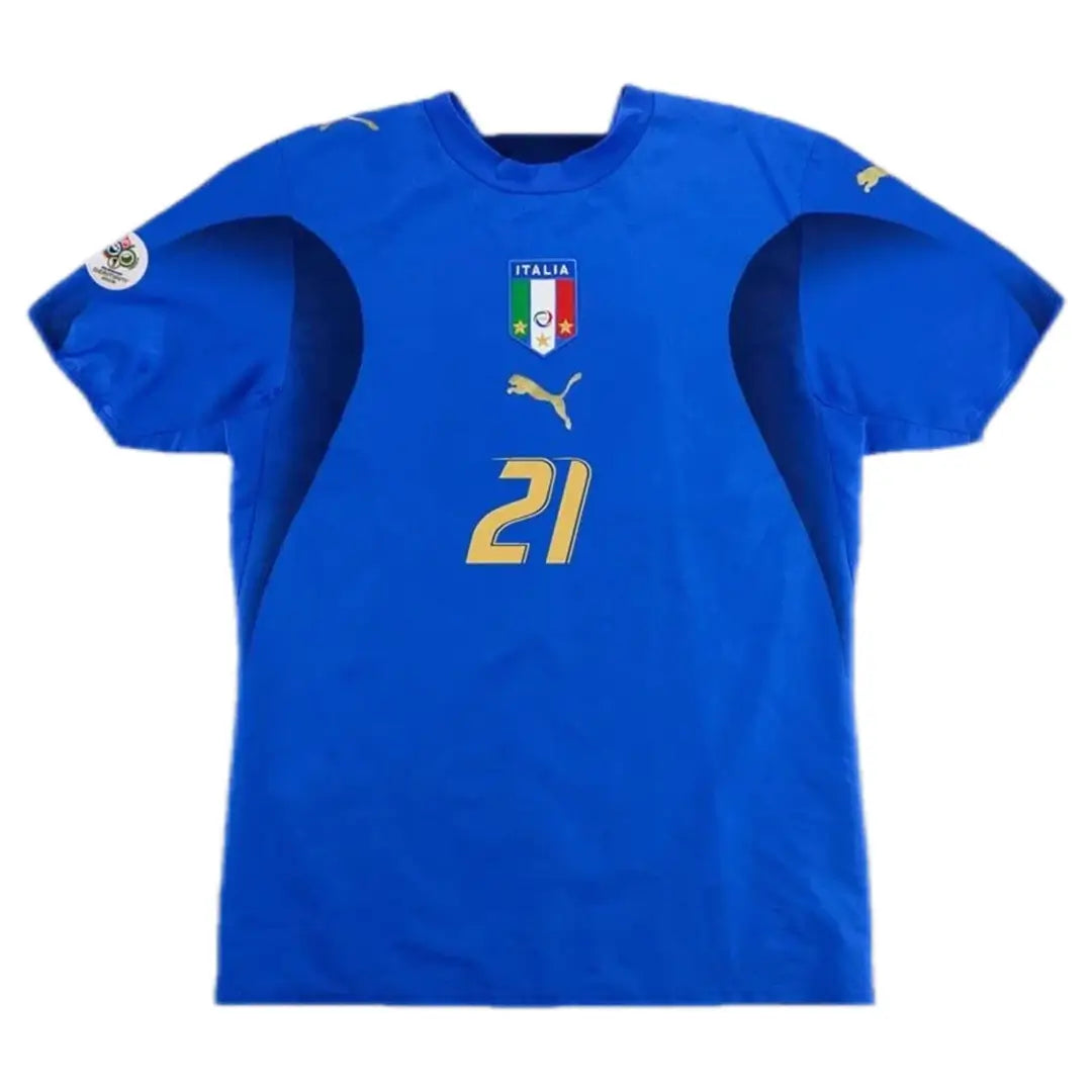 Maillot de football rétro domicile Italie 2006 PIRLO #21
