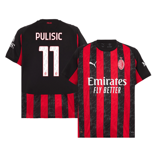 PULISIC #11 AC Milan Home Soccer Jersey 2025/26 Red&Black