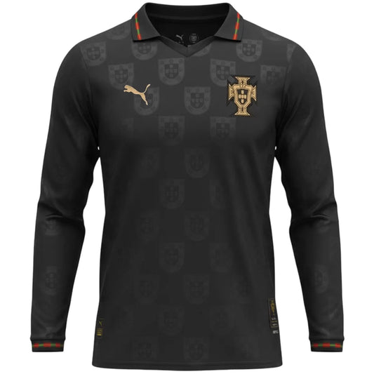Portugal 2026 Pantera Negra Long Sleeve Football Jersey