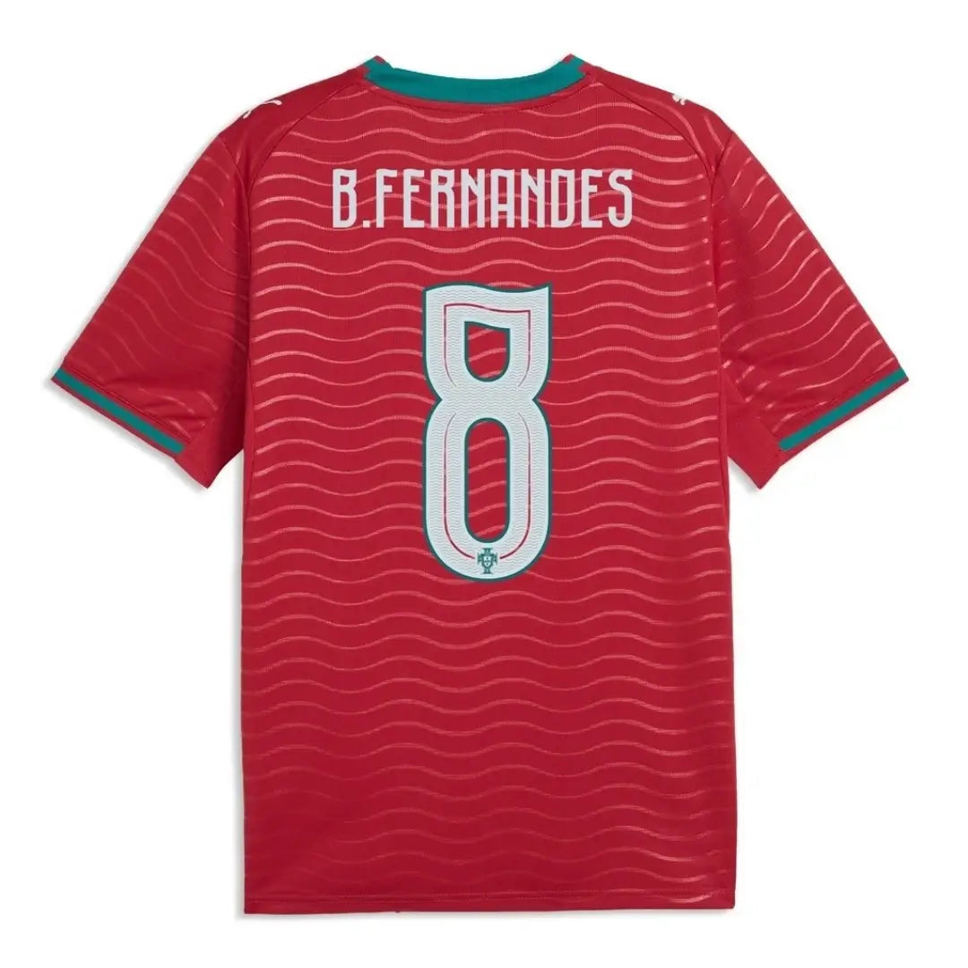 B.Fernandes #8 Portugal Home Soccer Jersey 2026 World Cup