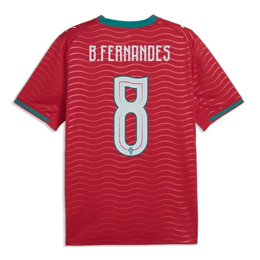 B.Fernandes #8 Portugal Home Soccer Jersey 2026 World Cup