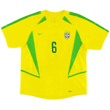 Camiseta de fútbol retro local de R. CARLOS #6 Brasil 2002/03