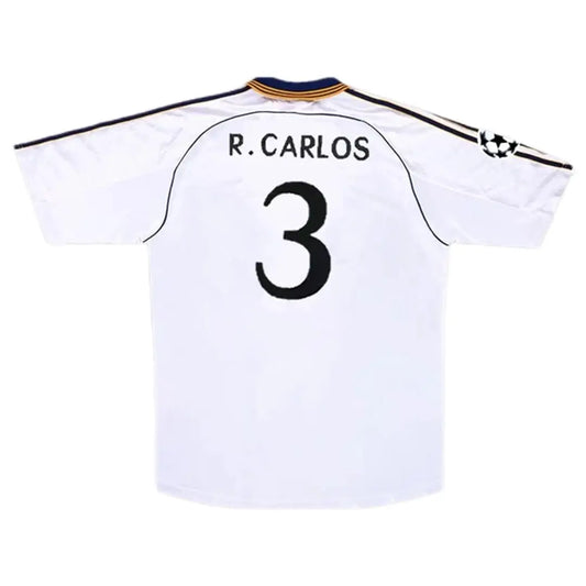 Maillot de football rétro domicile R. Carlos n° 3 Real Madrid 1998/00