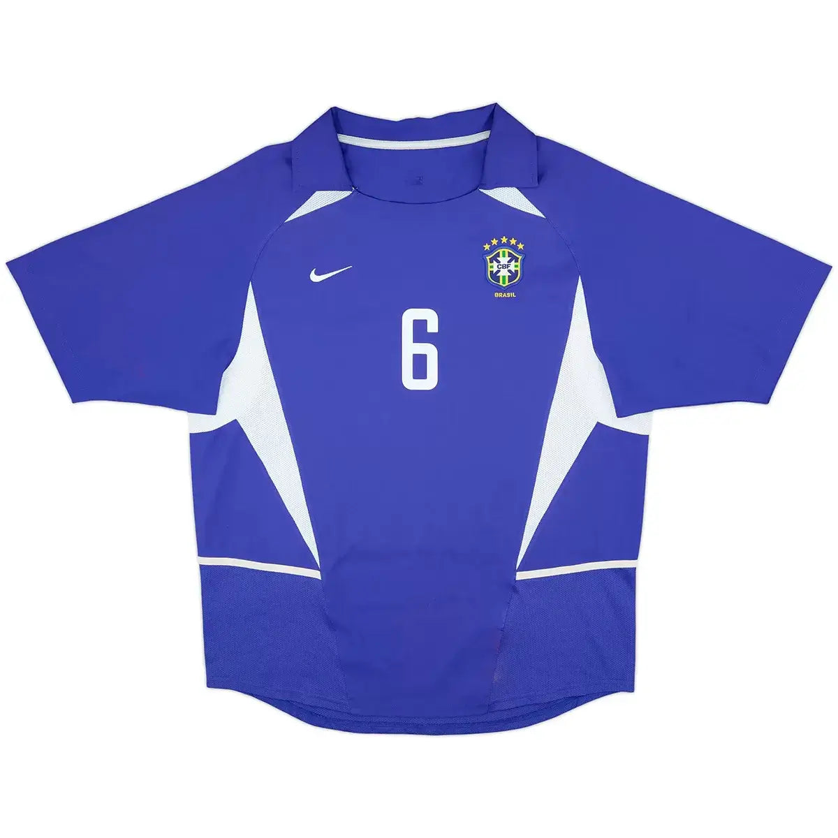 R.Carlos #6 Brazil 2002 Away Retro Football Jersey