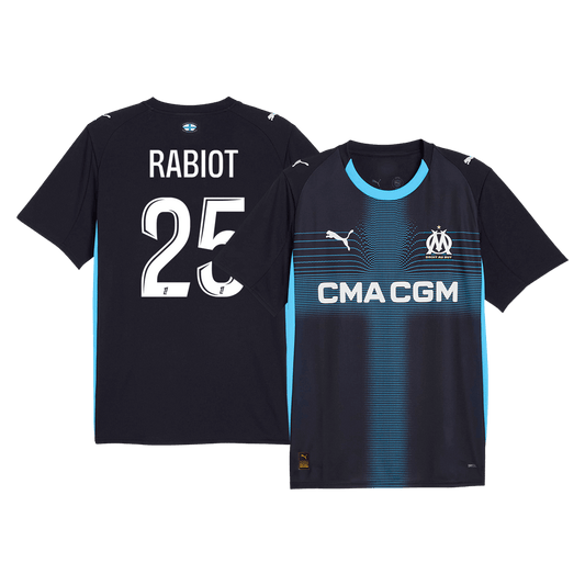 RABIOT #25 Marseille Away Soccer Jersey 2025/26