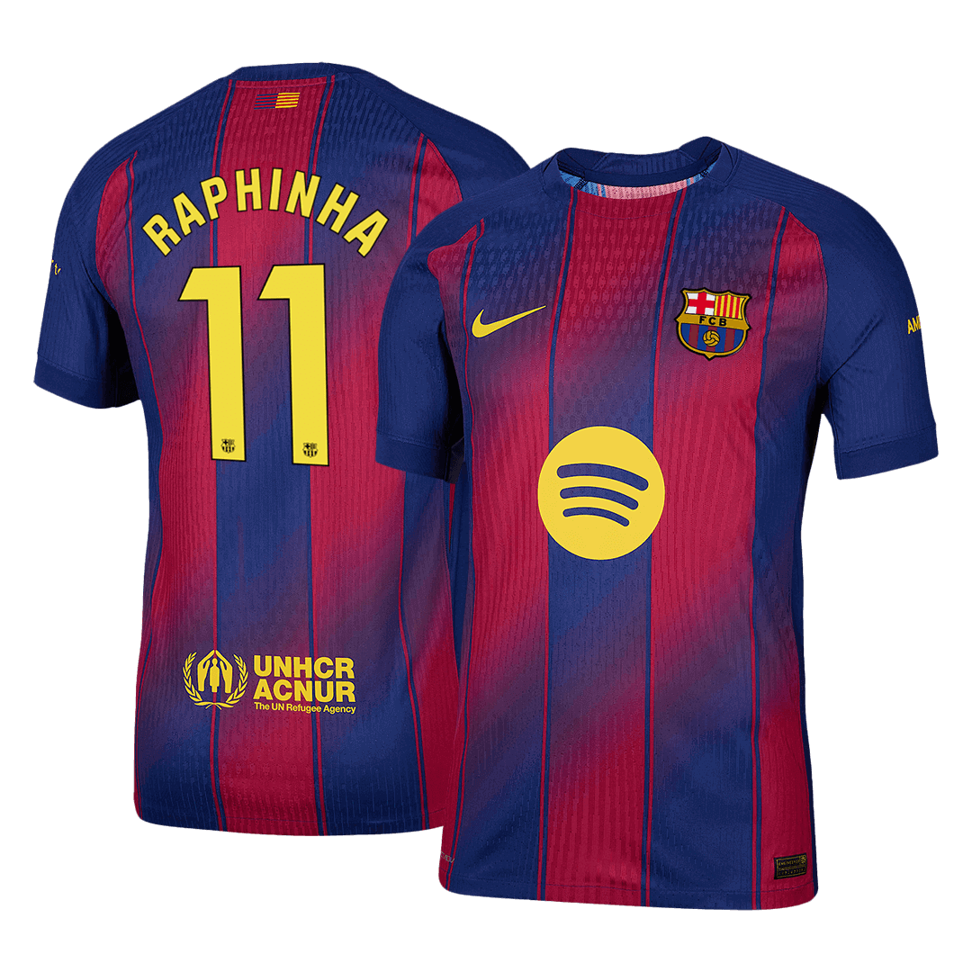 Camiseta de fútbol RAPHINHA #11 del Barcelona, ​​versión jugadora local, temporada 2025/26