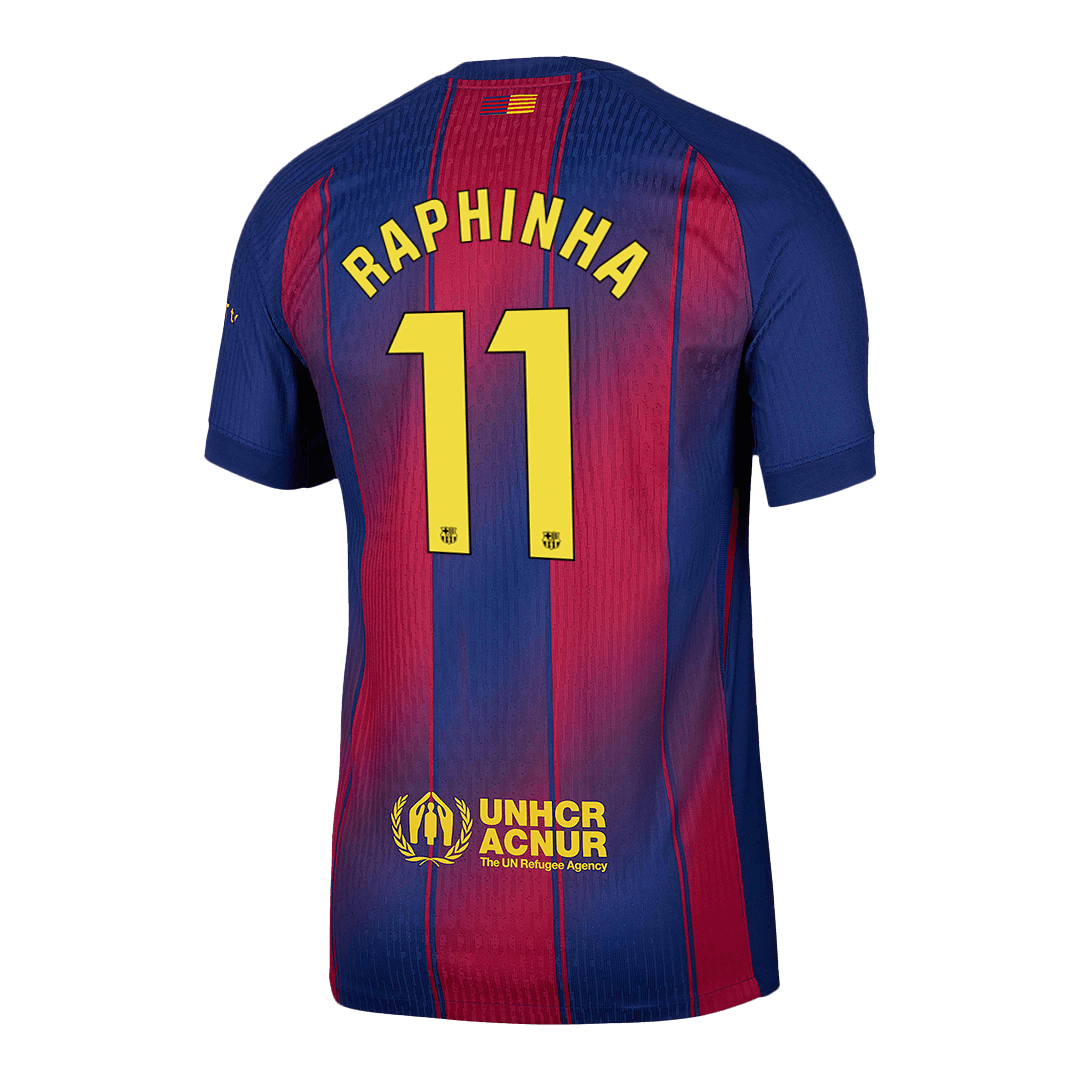 Camiseta de fútbol RAPHINHA #11 del Barcelona, ​​versión jugadora local, temporada 2025/26
