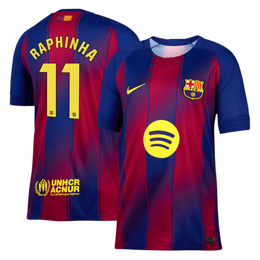 Raphinha FC Barcelona Kids Kit Domicile 25/26 – Barça Official Raphinha FC Barcelona Kids Kit Domicile 25/26 – Barça Official