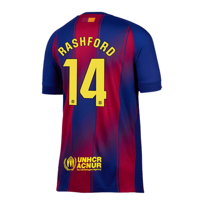 Camiseta de fútbol del FC Barcelona número 14 de Rashford, temporada 2025/26