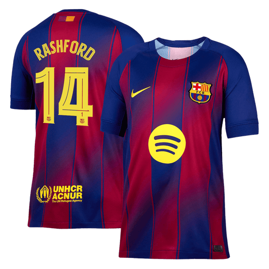 RASHFORD #14 Barcelona Home Soccer Jersey 2025/26 - UCL