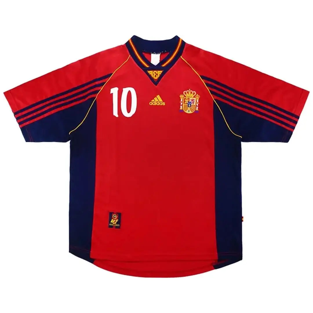 Camiseta de fútbol retro local de RAÚL #10 España 1998